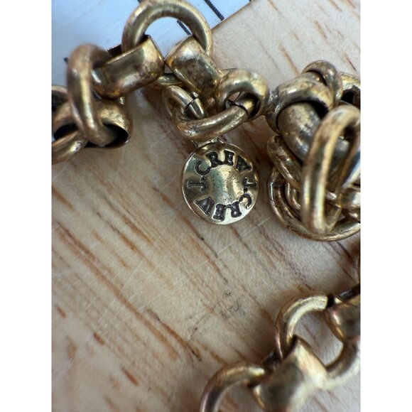 J. Crew Gold-Tone Statement Necklace With Faux Crystals & Chain Links - Picture 3 of 9